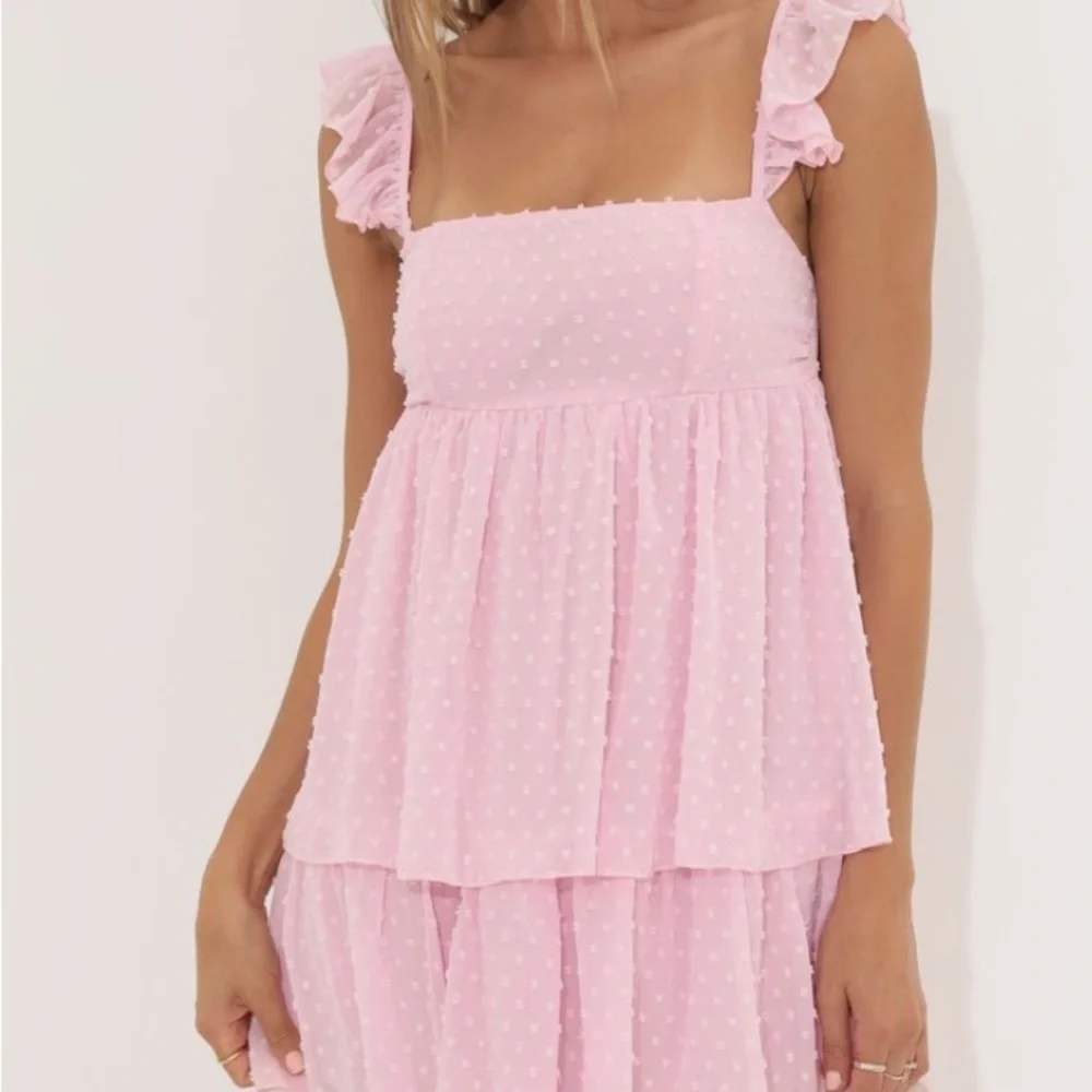 Pink Ruffle Dress - Picture 1 of 2